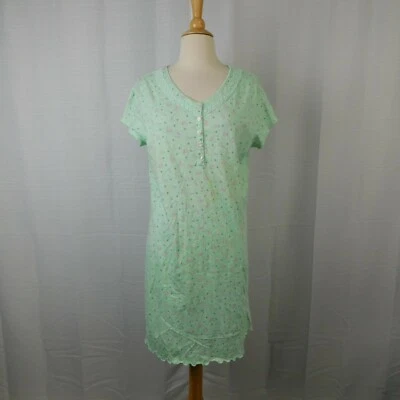 Camisa para dormir Sonoma manga corta con estampado floral de encaje - verde, mediana #684 Foto 1 de 4