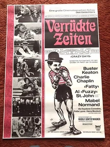 Verrückte Zeiten Kinoplakat Poster A1, Charlie Chaplin, Buster Keaton, Fuzzy - Bild 1 von 1