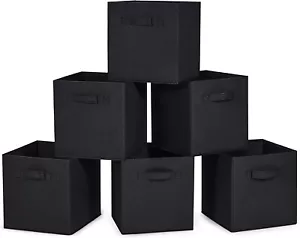 6 MaidMAX Cloth Storage Cubes Bins Dual Handles for Home Closet Drawers FOLDABLE - Picture 1 of 5
