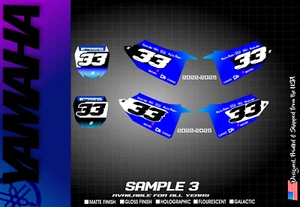 yamaha yz 125 yz125 Custom number plate graphics plastic - Picture 1 of 24