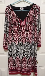 LAUNDRY BY DESIGN Shift Dress SIZE (12) 3/4 Sleeve Fully Lined Pull Over EUC - Picture 1 of 5