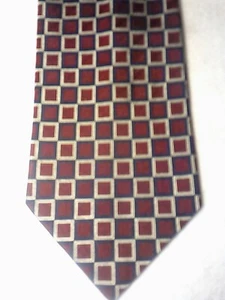 Harold Powell multicolor geometric silk classic pointed tie made in Italy - Picture 1 of 3