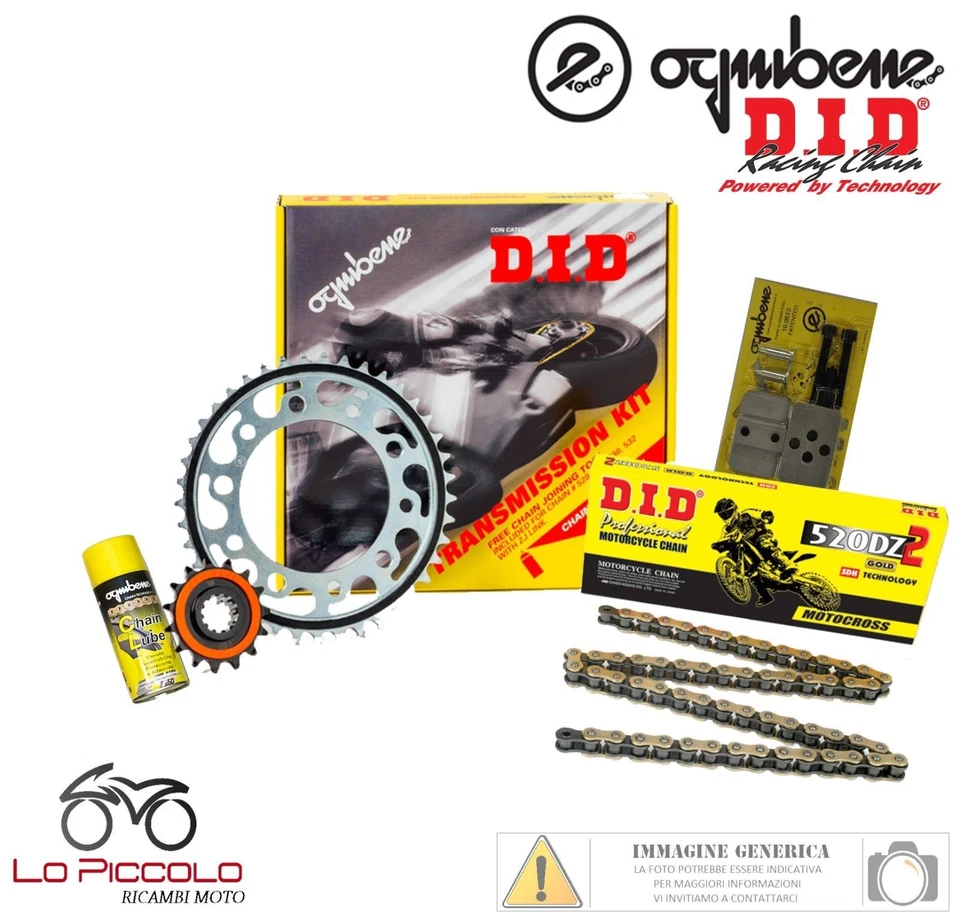 KIT TRASMISSIONE PREMIUM DID CATENA CORONA PIGNONE YAMAHA YZ 125 2005 2006 2007 Foto 1 de 1