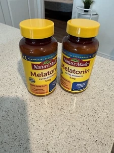 Nature Made Melatonin 5mg Extra Strength Tablets, 100% 300 Count (Pack of 2) - Picture 1 of 6