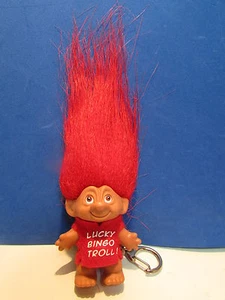 LUCKY BINGO KEYCHAIN / KEY CHAIN - 2" DAM Norfin Troll Doll - NEW IN BAG - Picture 1 of 6