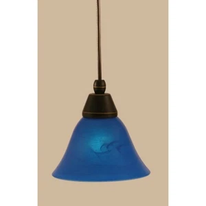 Toltec Lighting Cord Mini Pendant, 7' Blue Italian Glass - 22-DG-4155 - Picture 1 of 1