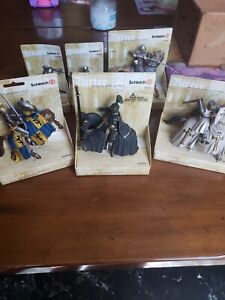 x6 LOT 2003 Schleich Germany Medieval Knights Figures