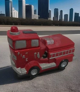 Vintage Red Fire Engine Truck Cookie Jar - Picture 1 of 16