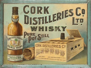 KORKBRENNEREIEN WHISKY WERBUNG METALLSCHILD - Bild 1 von 1