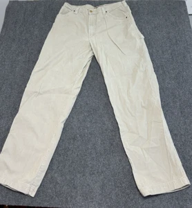 Vintage Old Navy Painters Carpenter Pants Mens 36x33 Beige Corduroy Straight Y2K - Picture 1 of 10