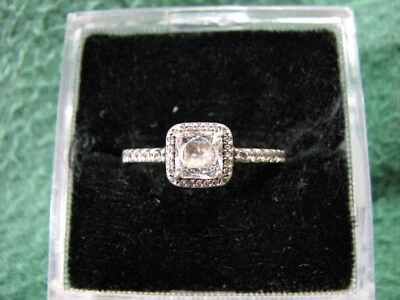 Beautiful PANDORA ALE S925 Sterling Silver Solitaire SQUARE CZ Ring  Size 9  NIB - Image 1 of 4