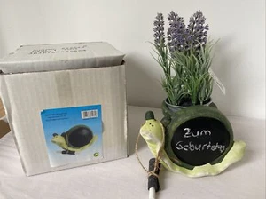 Schnecke  Keramik Spardose Blumentopf lavendel neu ovp Sparbüchse - Bild 1 von 5