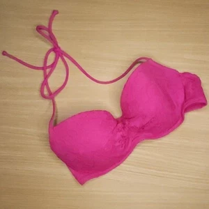 Top bikini Victoria's Secret rosa caldo con cravatta 32D - Foto 1 di 6