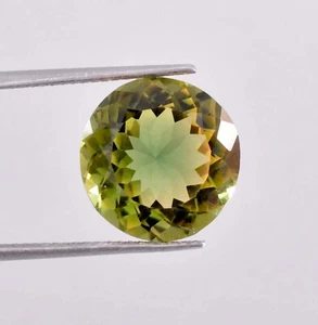 7.25 Ct Natural 12 x 12 MM Bi-Color Tourmaline Master Cut Gemstone Certified - Picture 1 of 6