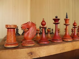 Chess of the USSR in 1954. Antique, rare, wooden chess. Soviet chess "Star". - Picture 1 of 10