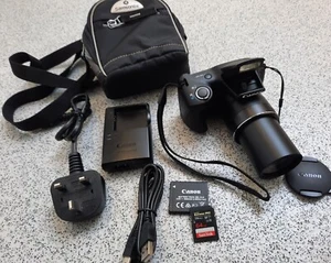 Canon PowerShot SX400 IS 16.0MP Digital Camera-Black with small camera Bag - Picture 1 of 18