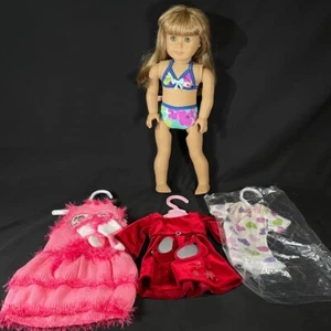 American Girl Just Like You Puppe blonde Haare grüne Augen mit extra Kleidung 18 Zoll - Bild 1 von 12