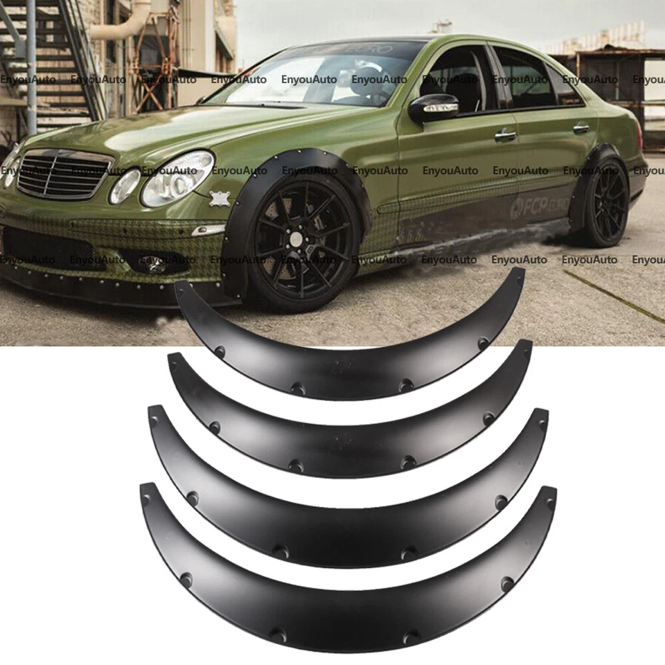 35" For Mercedes-Benz Universal Fender Flares Wheel Extra Arches Wide Body 4Pcs - Изображение 1 из 4