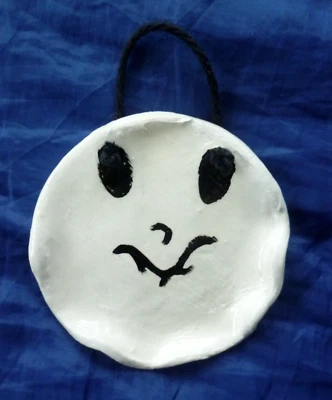 Handmade Cute Spooky Novelty Gift Halloween Pet Ghost Wall Hanging Pendant BOO 2 - Image 1 of 4