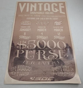 Vintage Snowmobile Racing Poster Canterbury Park BRRP ERX Motor Park Shakopee Mn - Picture 1 of 4
