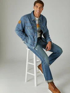 Lucky Brand X Yellowstone Men's Type 2 Pintuck Jeans Denim Jacket $169 NEW XL - Picture 1 of 5