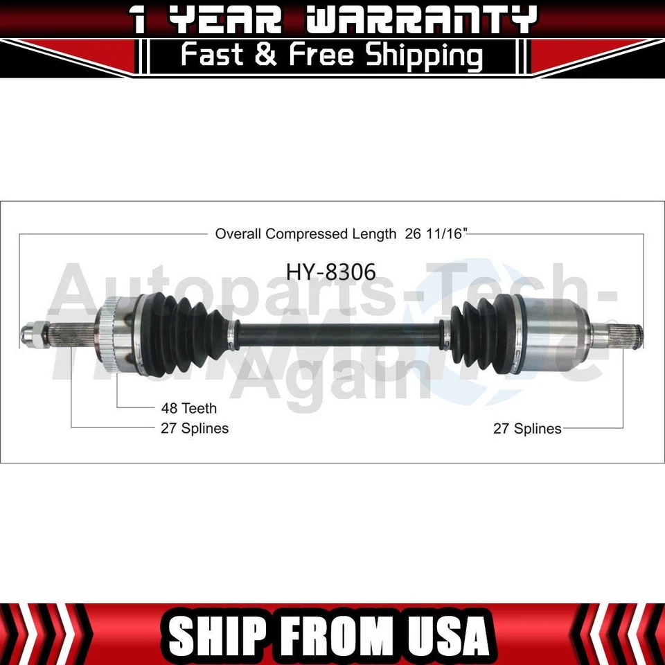 Eje delantero conductor CV eje articulado para Hyundai Tucson 2010 2011 2012 2013 Foto 1 de 1