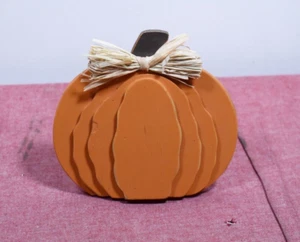 Fall Pumpkin Figurine Home Decor 7"x6" - Picture 1 of 5