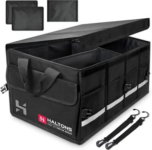 Haltons Organizador de Bota de Coche Plegable Grande - Caja de Almacenamiento Duradera Multi-Compartimento - Imagen 1 de 8