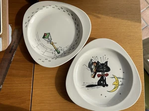 Vintage 1950s Copeland Spode Barbecue Tricorn Plate, Priced Individually 25.5cm - Picture 1 of 1