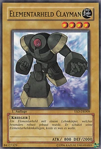 YU-GI-OH, ELMENTARHELD CLAYMAN, C, YSD-DE009, 1.Auflage - Bild 1 von 1