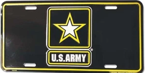 Etiqueta de matrícula de metal del ejército de Estados Unidos para automóviles ARMY STAR hecha en EE. UU. NUEVA  - Imagen 1 de 1