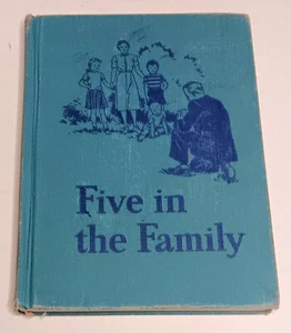 Five in the Family reader, HC 1948, illus. Mariam Story Hurford, good condition - Picture 1 of 5