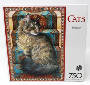 Buffalo Games - Ruskin on The Stairs - 750 Piece Jigsaw Puzzle New Ivory Cats - Picture 1 of 6
