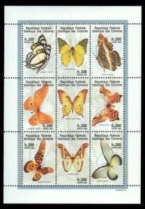 Comoras 1998 - Mi-Nr. 1365-1373 ** - MNH - Mariposas / Mariposas - Imagen 1 de 1