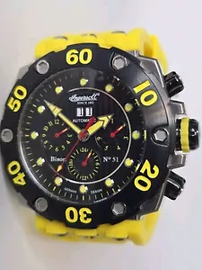 Ingersoll Bison No 51 Multifunction Men's Watch Black Yellow 52mm - Picture 1 of 5