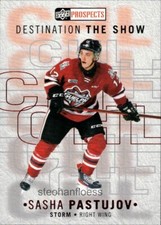 2021-22 Upper Deck CHL Destination the Show A5 Sasha Pastujov Anaheim Ducks