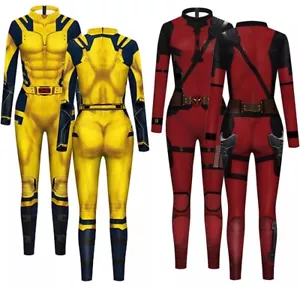 Kids Boys Marvel Deadpool Wolverine Halloween Costume Jumpsuit Fancy Dress Gifts - Picture 1 of 6
