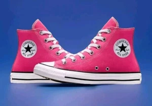 NUOVO Wmn's (SCEGLI TAGLIA) Converse Chuck Taylor All Star Hi-Top A08136F rosa fucsia - Foto 1 di 14
