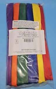 9 Pcs Ribbon Wands Rainbow Colors Stick Streamers Dance Gymnastics Fairy Party - Picture 1 of 5