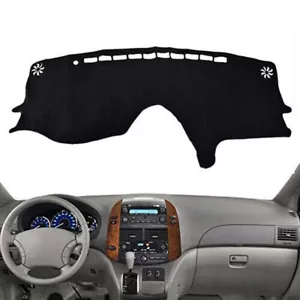 Cubierta de tablero negra para Toyota Sienna 2004-2010 ajuste almohadilla antisol - Imagen 1 de 8