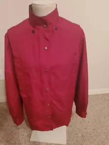 London Fog - Red Unisex/Ladies (12 Reg) Buttons/Zipper Coat/Jacket! Designer/vtg - Picture 1 of 12