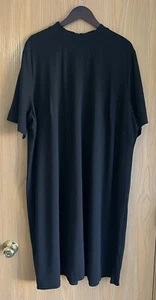 ESHAKTI | Women’s SZ 5X | Black Jersey Knit Tunic Dress | Exposed Zipper Party - Picture 1 of 9