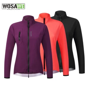 WOSAWE Fahrradjacke Laufjacke Langärmelig Winddicht Sports Mantel Kapuze Damen - Bild 1 von 21