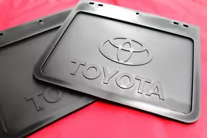 TOYOTA HILUX ALLOY TRAY MUDFLAPS PAIR FROM FEB 2005> GENUINE ACCESSORY EXP POST - Picture 1 of 7