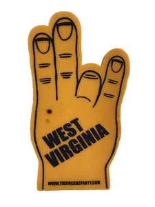 WVU MOUNTAINEERS 90s Giant Foam Hand Shocker West Virginia University SHOCK EM - Foto 1 di 7