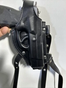 Leather Shoulder holster For Browning Hi Power With 4 5/8" Barrel -black - Picture 1 of 16