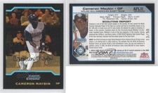 2004 Bowman Draft Aflac All-American Chrome Gold Refractor /50 Cameron Maybin