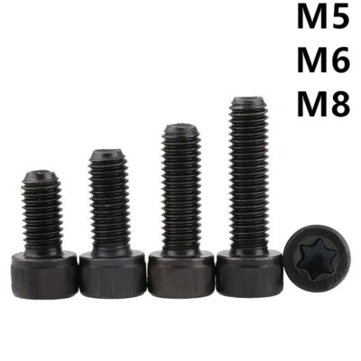Tornillos Torx de acero M5 M6 M8 negro 12,9 tornillo de cabeza de tapa de enchufe hexabular Foto 1 de 4