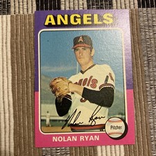 NOLAN RYAN 1975 TOPPS MINI BASEBALL CARD #500 CALIFORNIA ANGELS NR.MT.