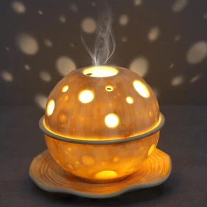 Ceramic Moon Incense Holder Burner 12-in-1 Multi-use Home Decor - Picture 1 of 8